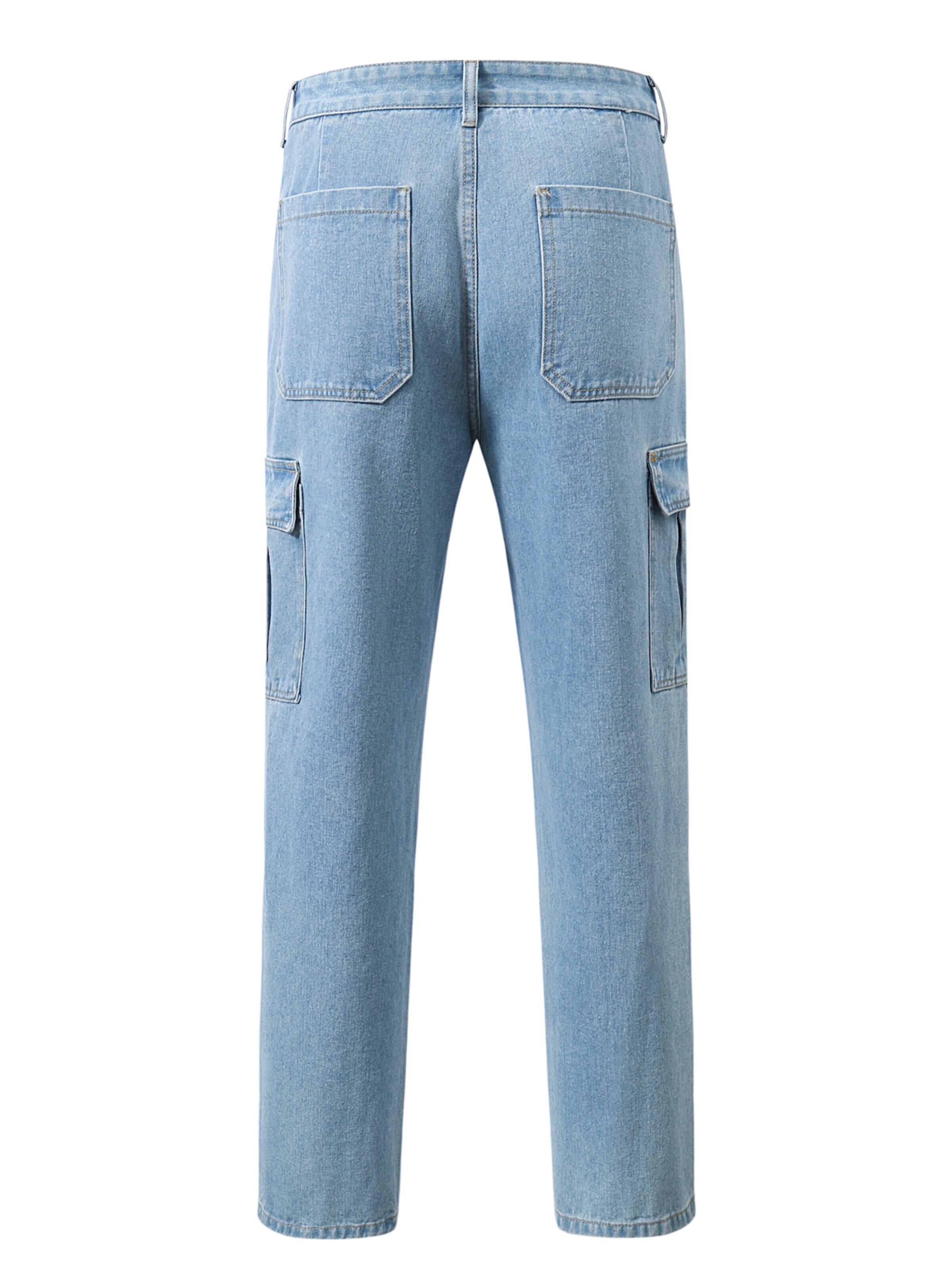 YOUTHUP Loosefit Cargojeans 'Weitbein'‌‌‌‌‌‌‌ in Blau