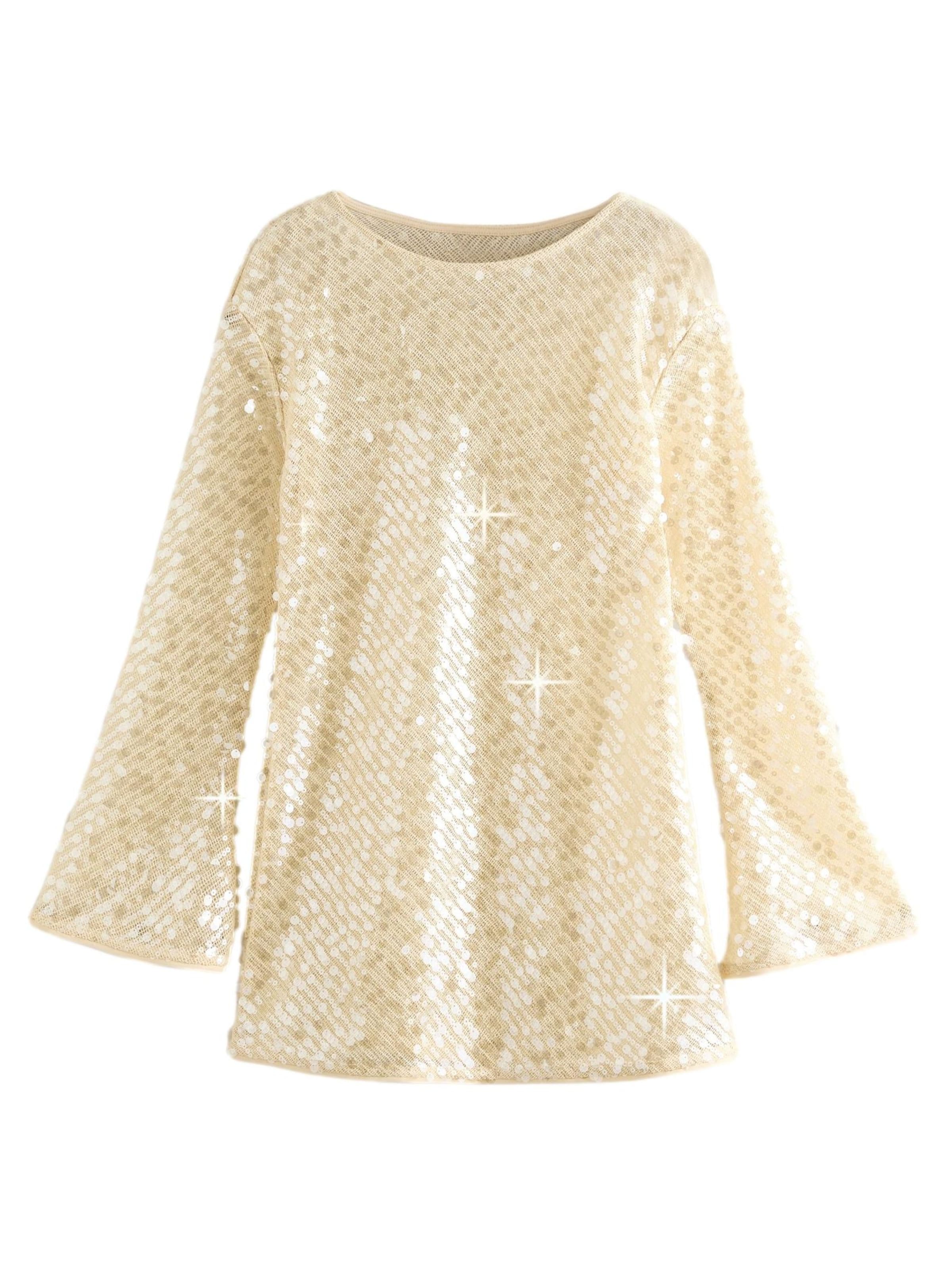 Next Šaty 'Pailletten' - Zlatá: predná strana