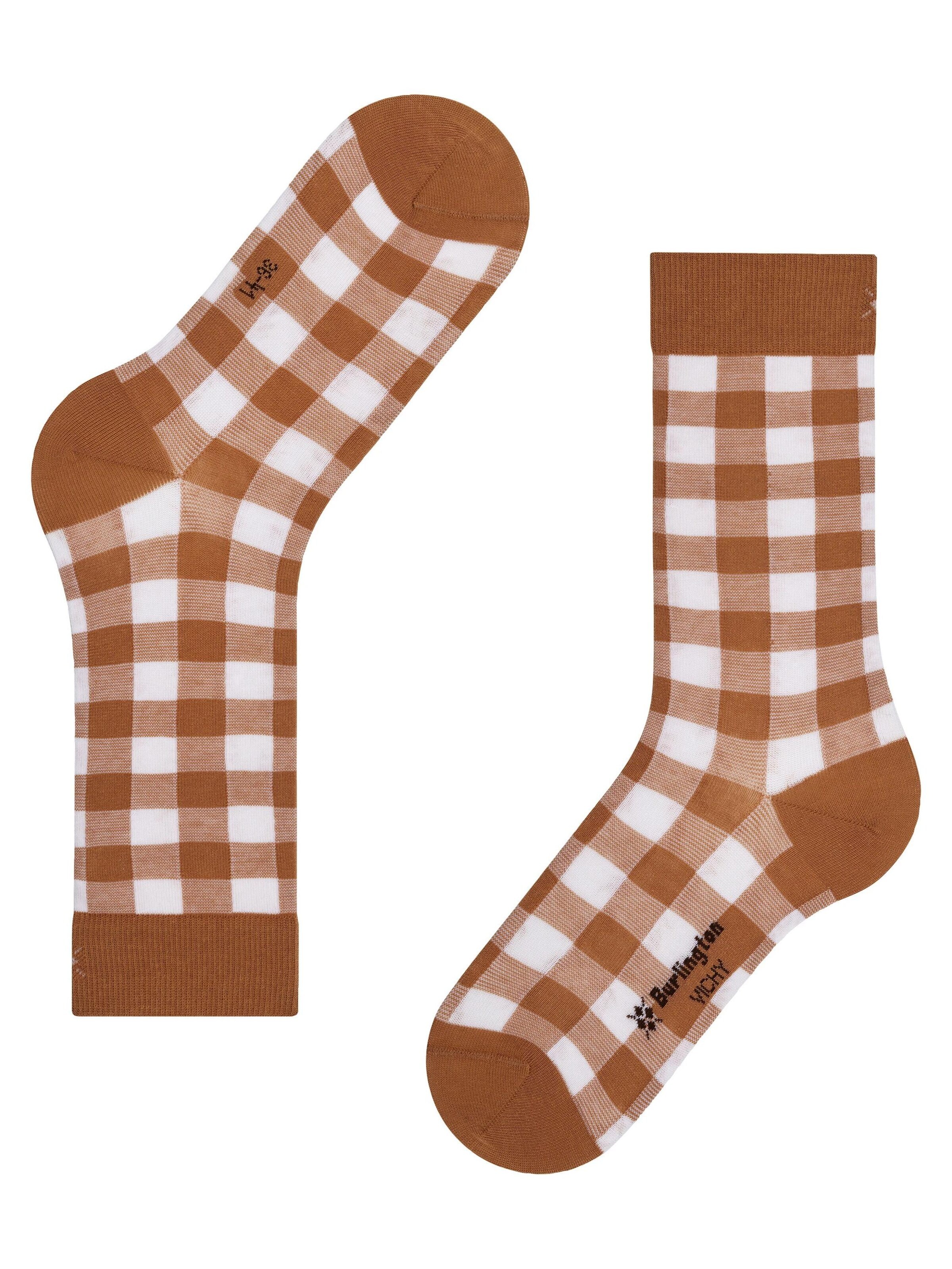 BURLINGTON Socken 'Vichy'‌‌‌‌‌‌‌ in Braun