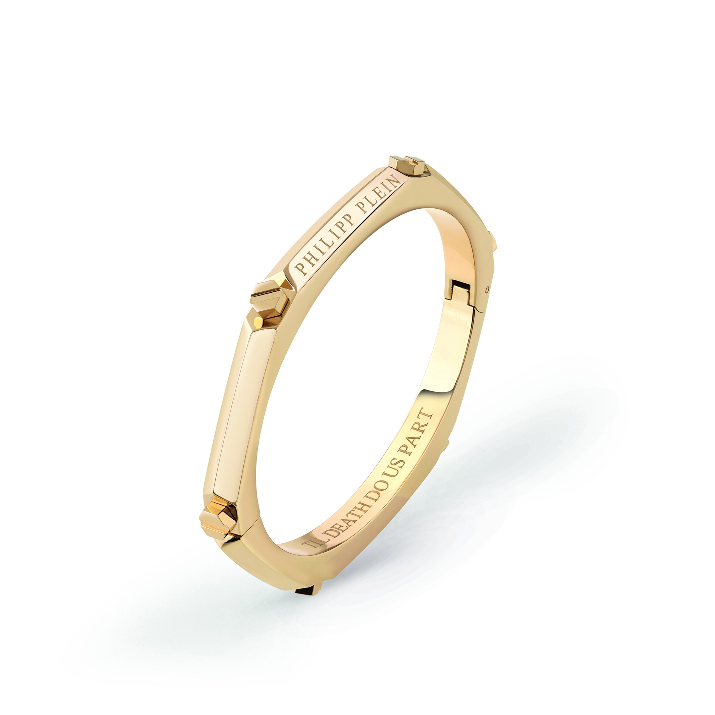 Braccialetto 'The Plein Cuff' di Philipp Plein Jewellery in oro: frontale