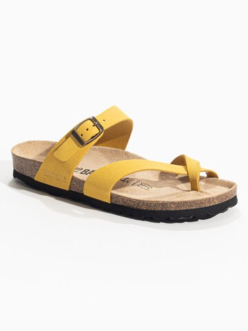 Bayton T-bar sandals 'Triade' in Yellow