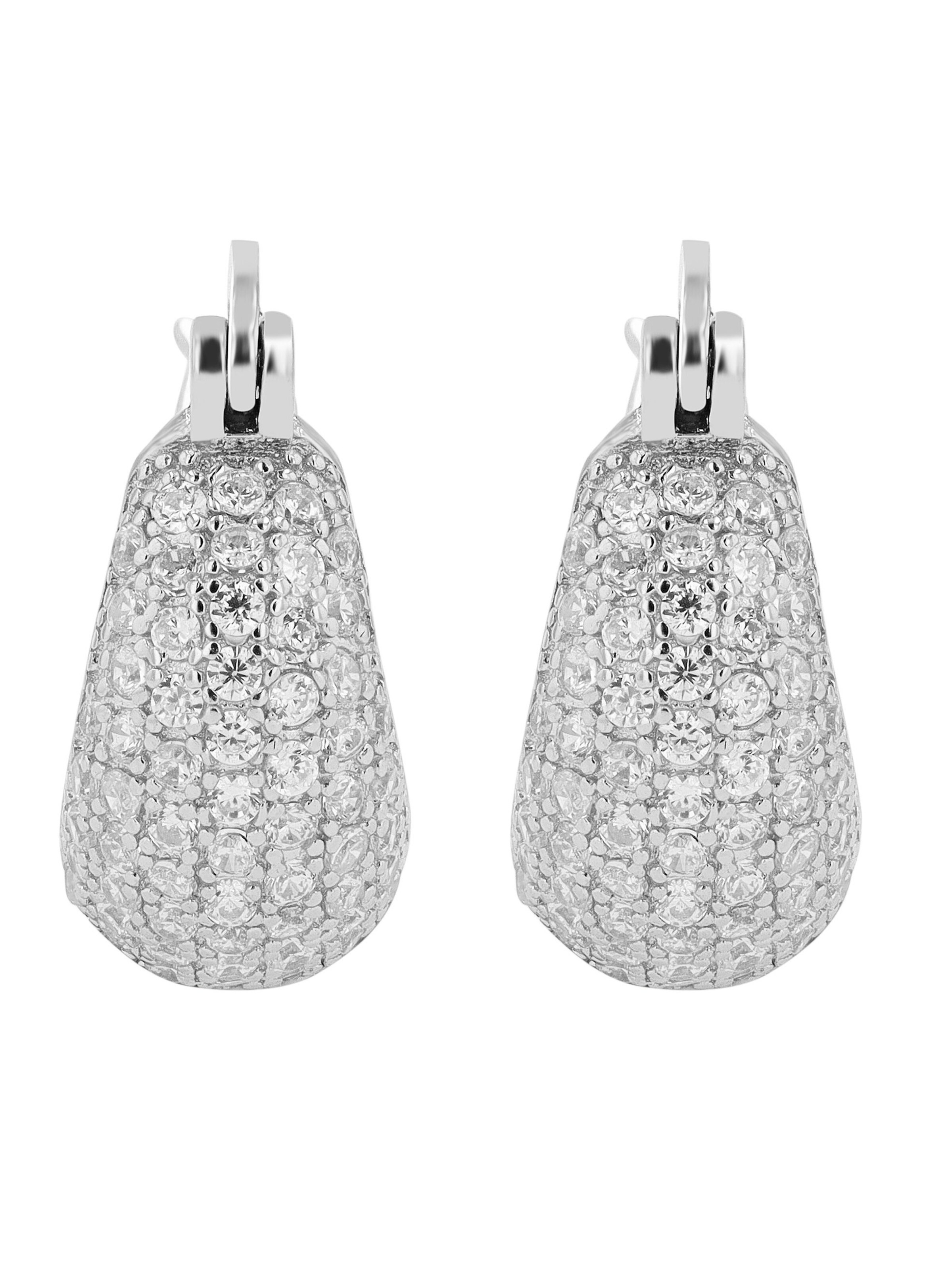 Akzent Earrings 'Oliv, 925 Sterlingsilber, langlebig' in Silver
