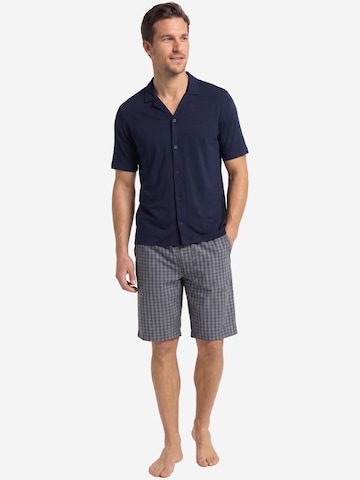 Hanro Pajama short 'Night & Day' in Blue