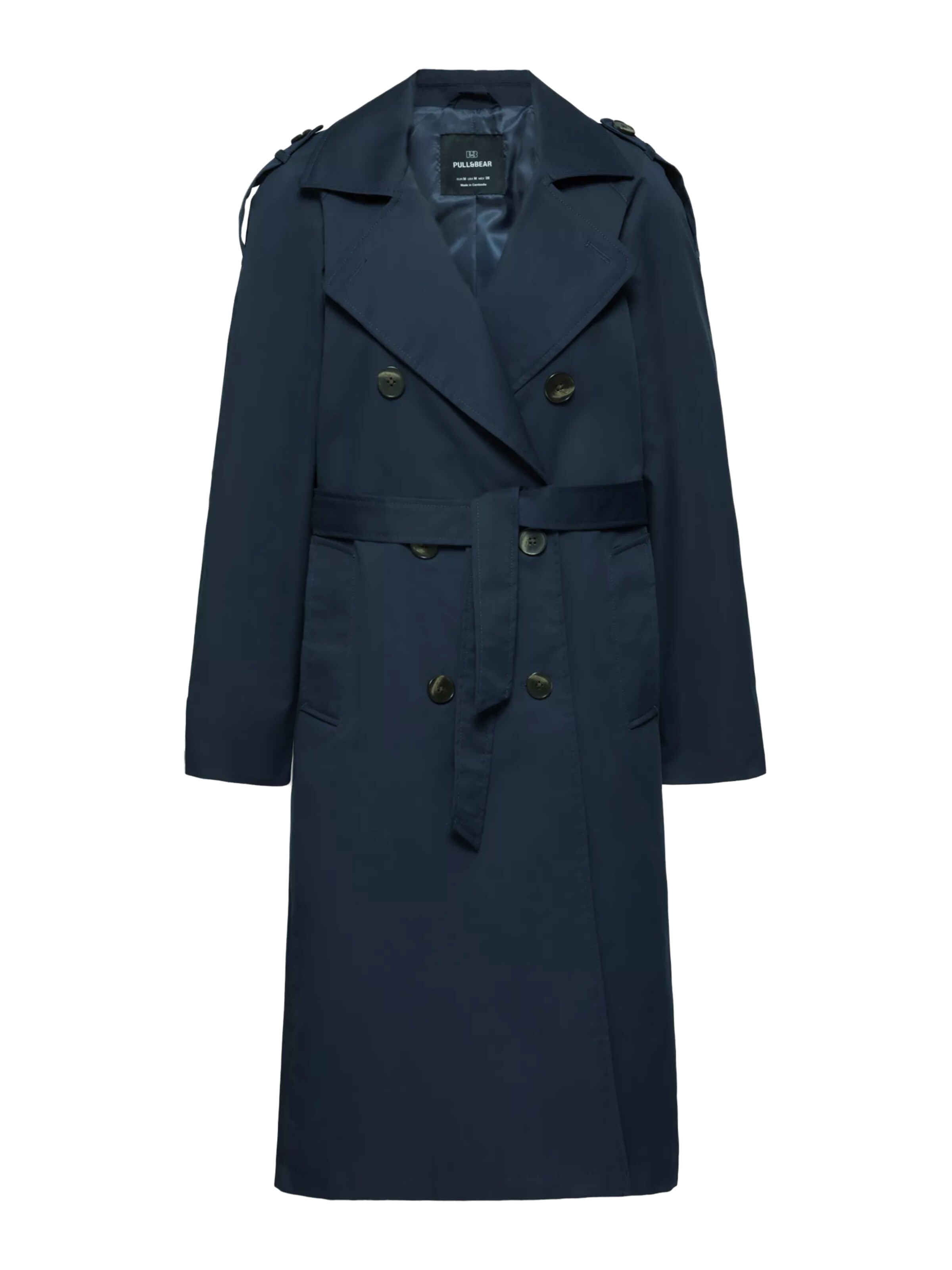 Cappotto di mezza stagione Pull&Bear di colore blu scuro, Visualizzazione prodotti