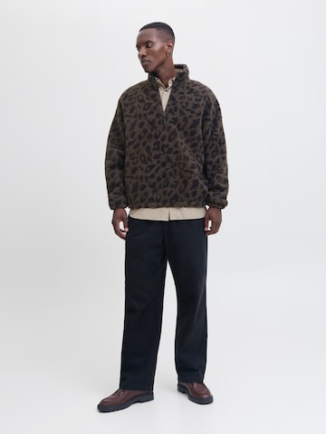 Pulover 'JORCHEETAH' de la JACK & JONES pe gri