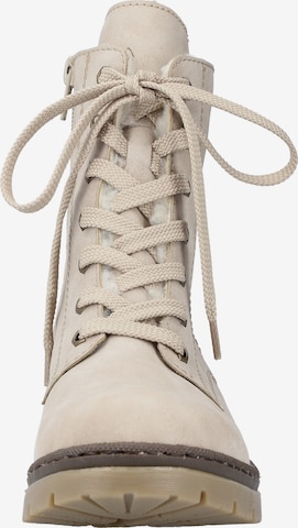 Stivaletto stringato di Rieker in beige