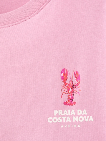 MANGO TEEN Tričko 'LOBSTER' - Ružová