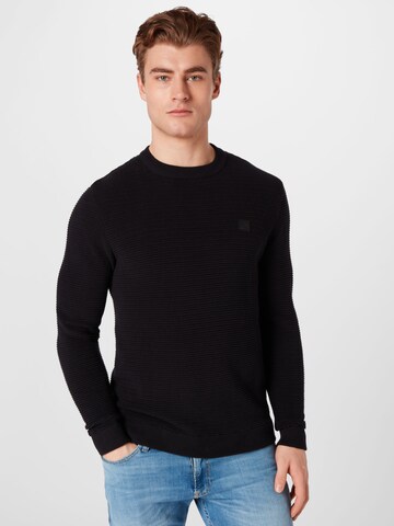 Pullover 'Valencia' di !Solid in nero: frontale