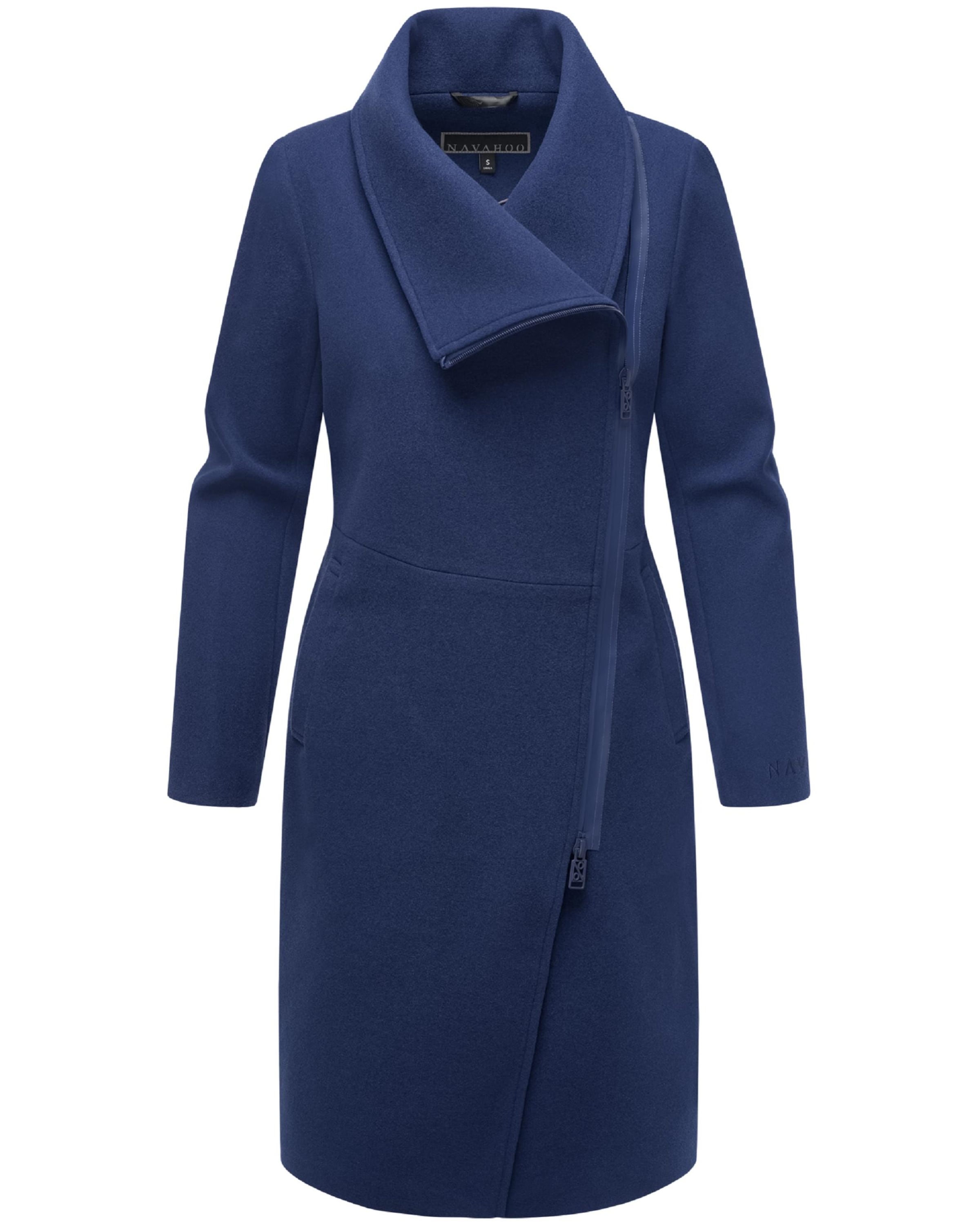 NAVAHOO Демисезонное пальто 'Samtrose' в Синий: спереди