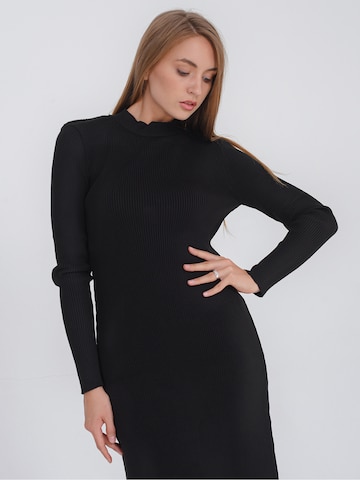 FRESHLIONS Knitted dress 'Evelina' in Black