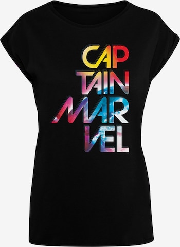 T-shirt 'Captain Marvel - Galactic' ABSOLUTE CULT en noir : devant