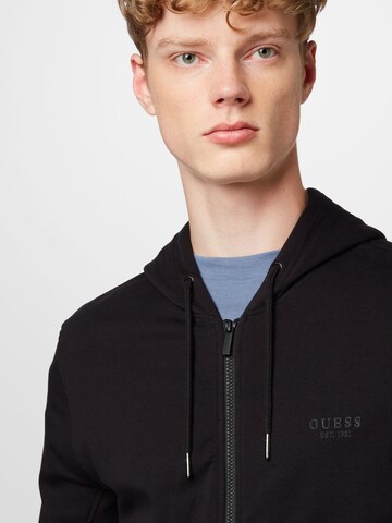 GUESS Zip-Up Hoodie 'BROOKS' in Black