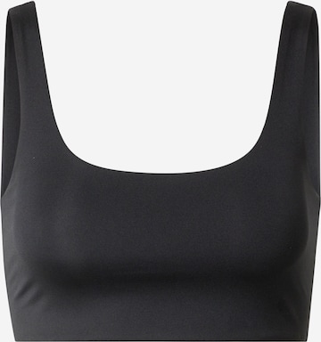 Girlfriend Collective Bustier Sport-BH 'SCOOP' in Schwarz: predná strana