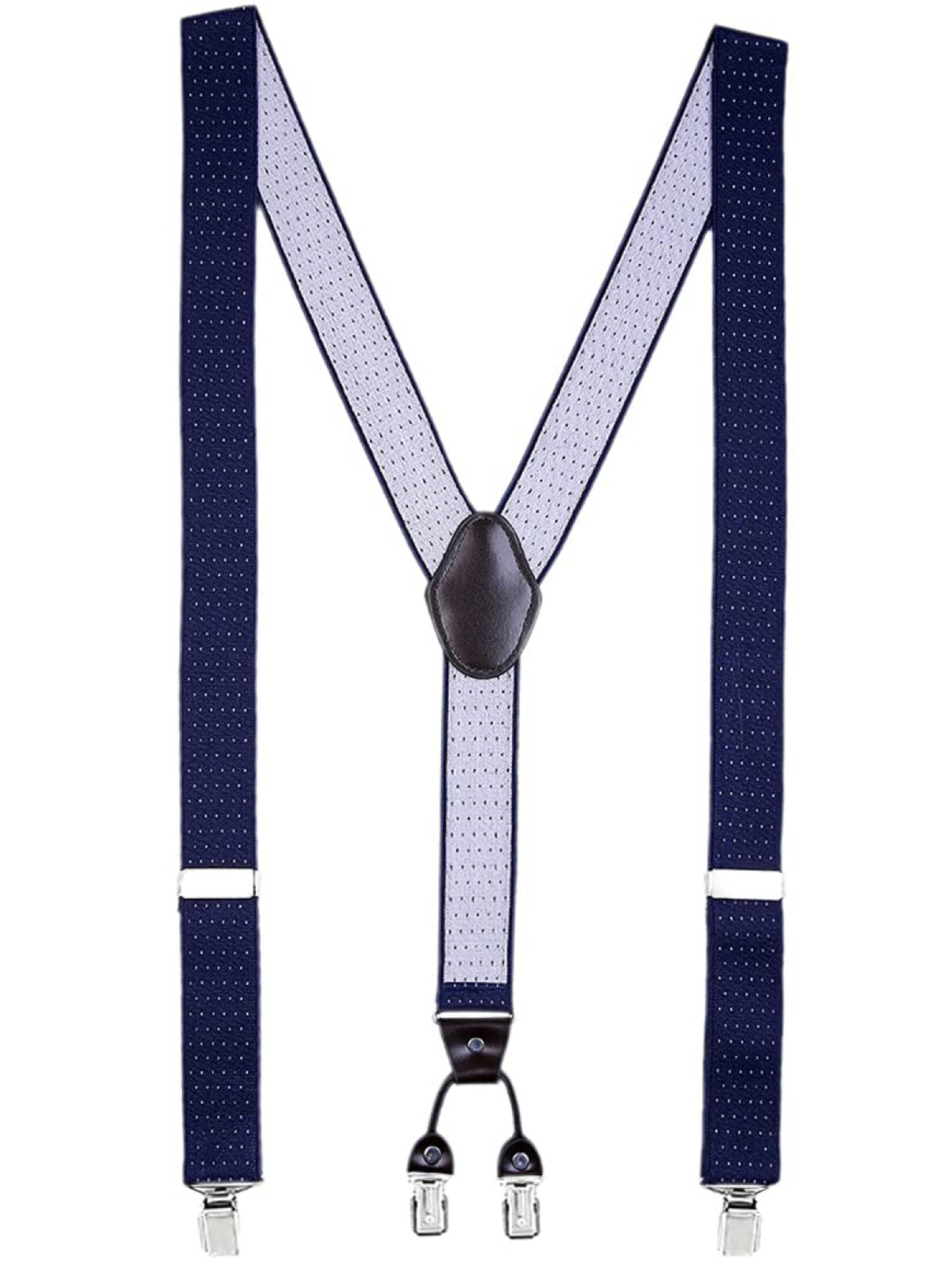 DonDon Suspenders in Blue: front