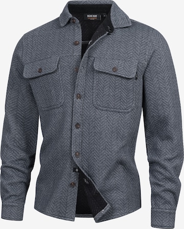 INDICODE JEANS Overhemd 'Wheel' in Blauw: voorkant