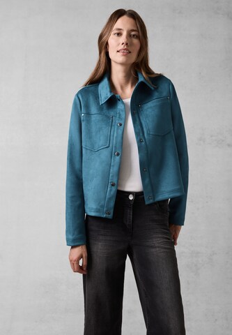 CECIL Jacke im Velours-Look in Blau: Vorderseite