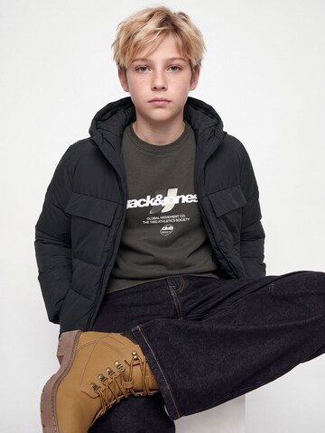 Jack & Jones Junior Winterjas in Zwart