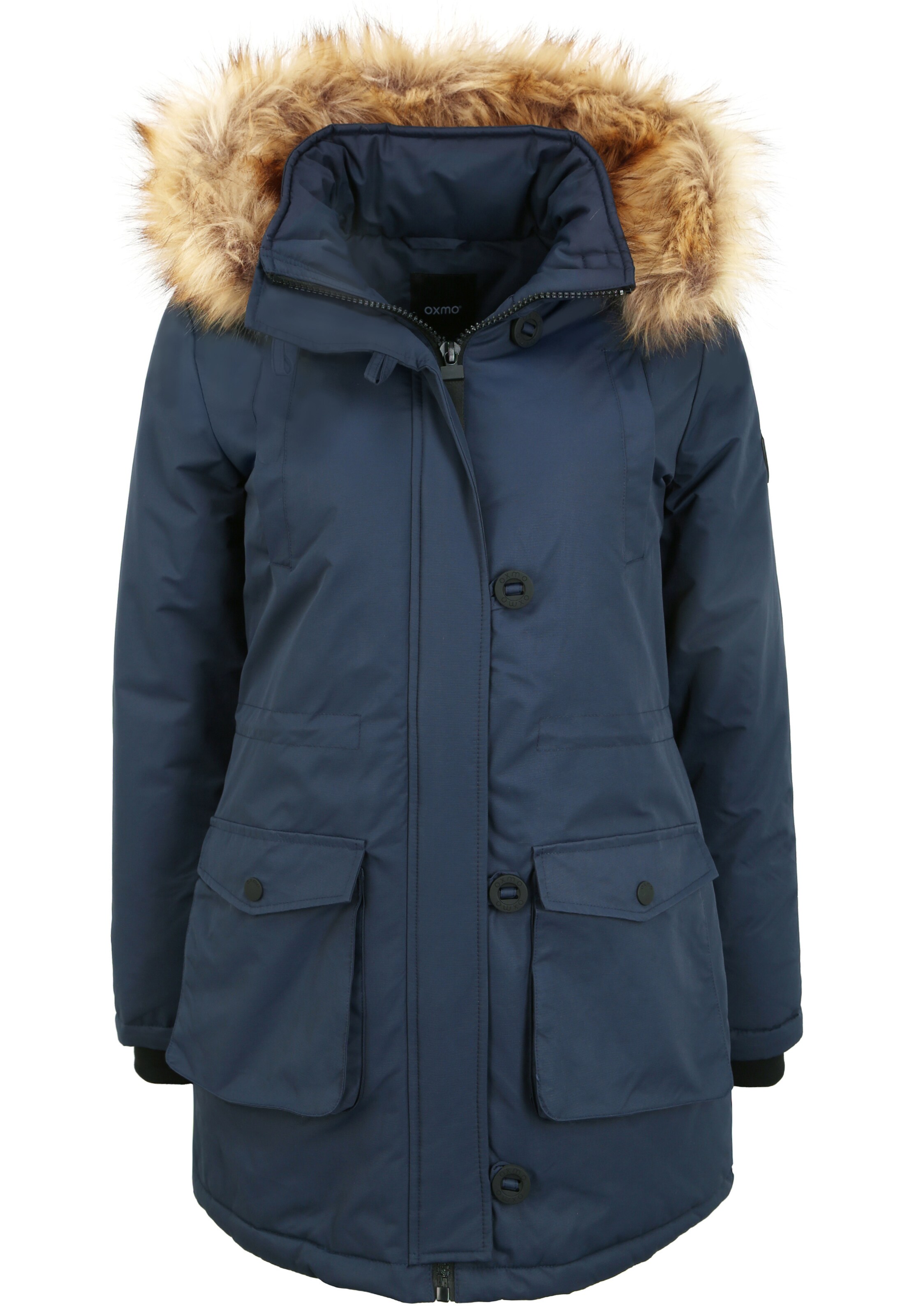 Oxmo Parka 'Acta' in Blau: Vorderseite