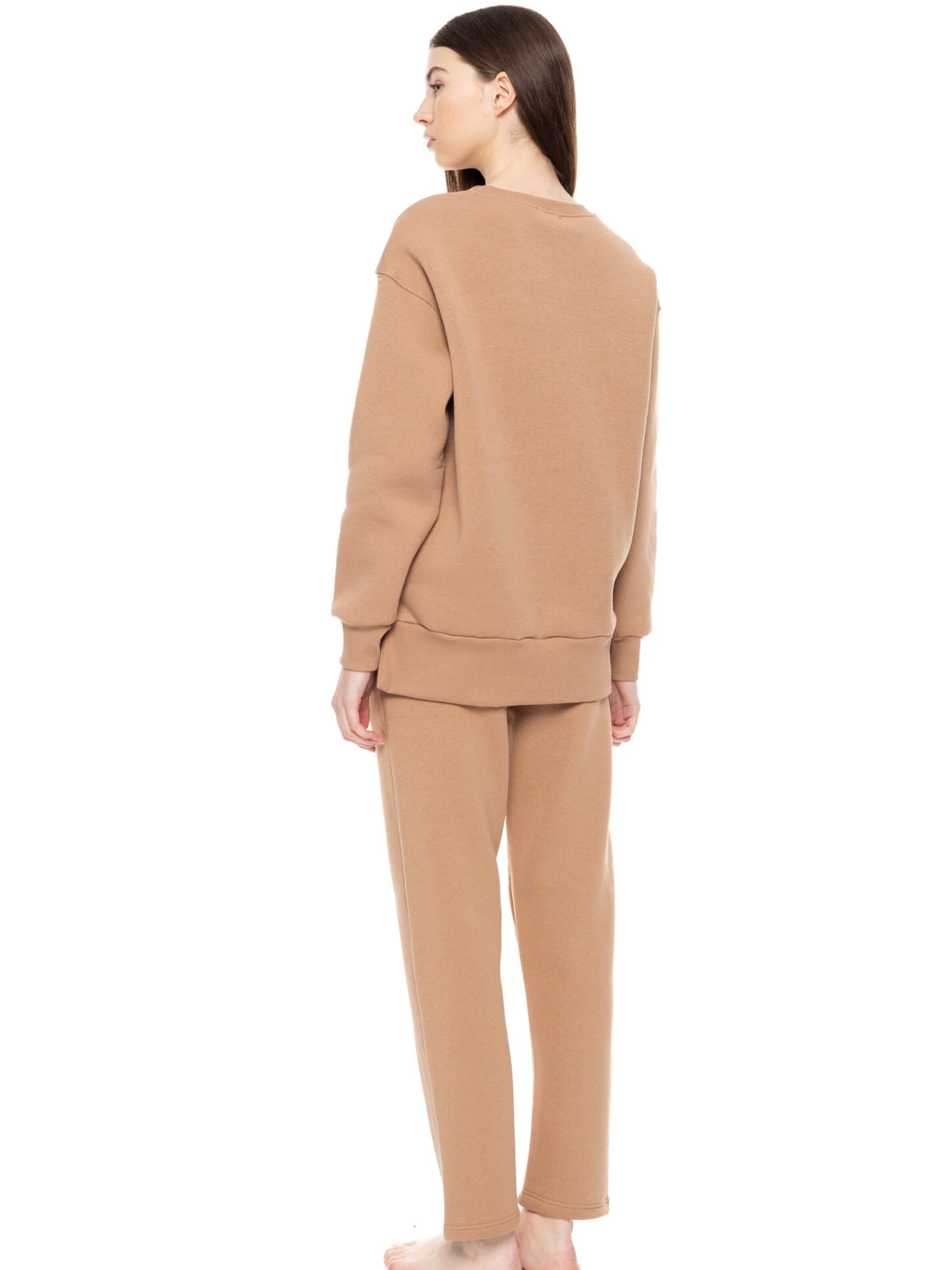 Tuta da jogging 'Pink label Sweat suit Soft' di Pink Label in beige