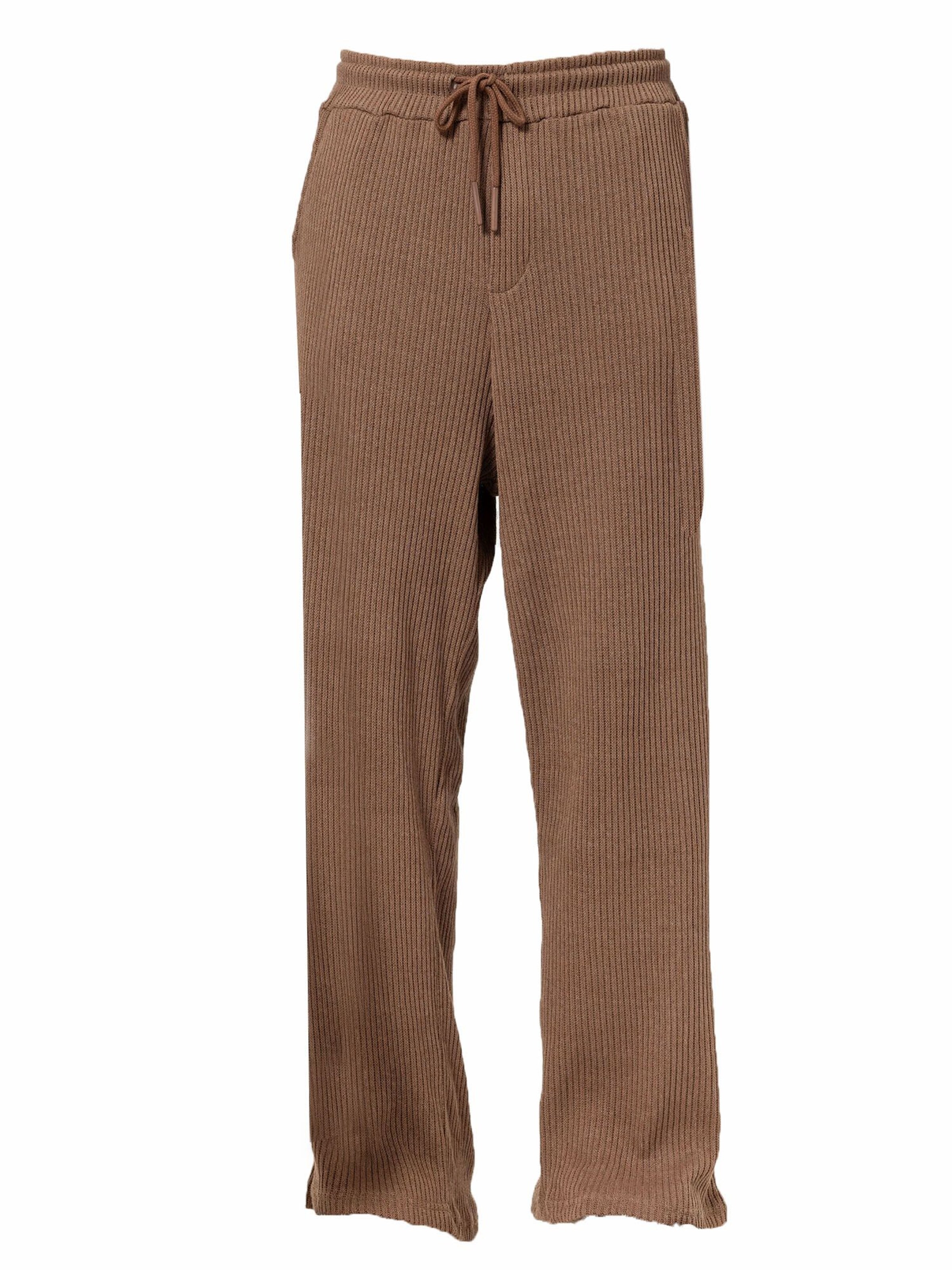 VAMOS CLO Loose fit Trousers in Brown: front