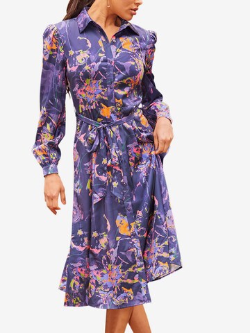 Chi Chi London Shirt Dress in Purple