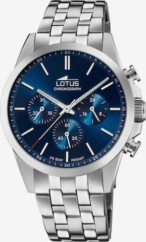 Lotus Analoog horloge in Blauw: voorkant