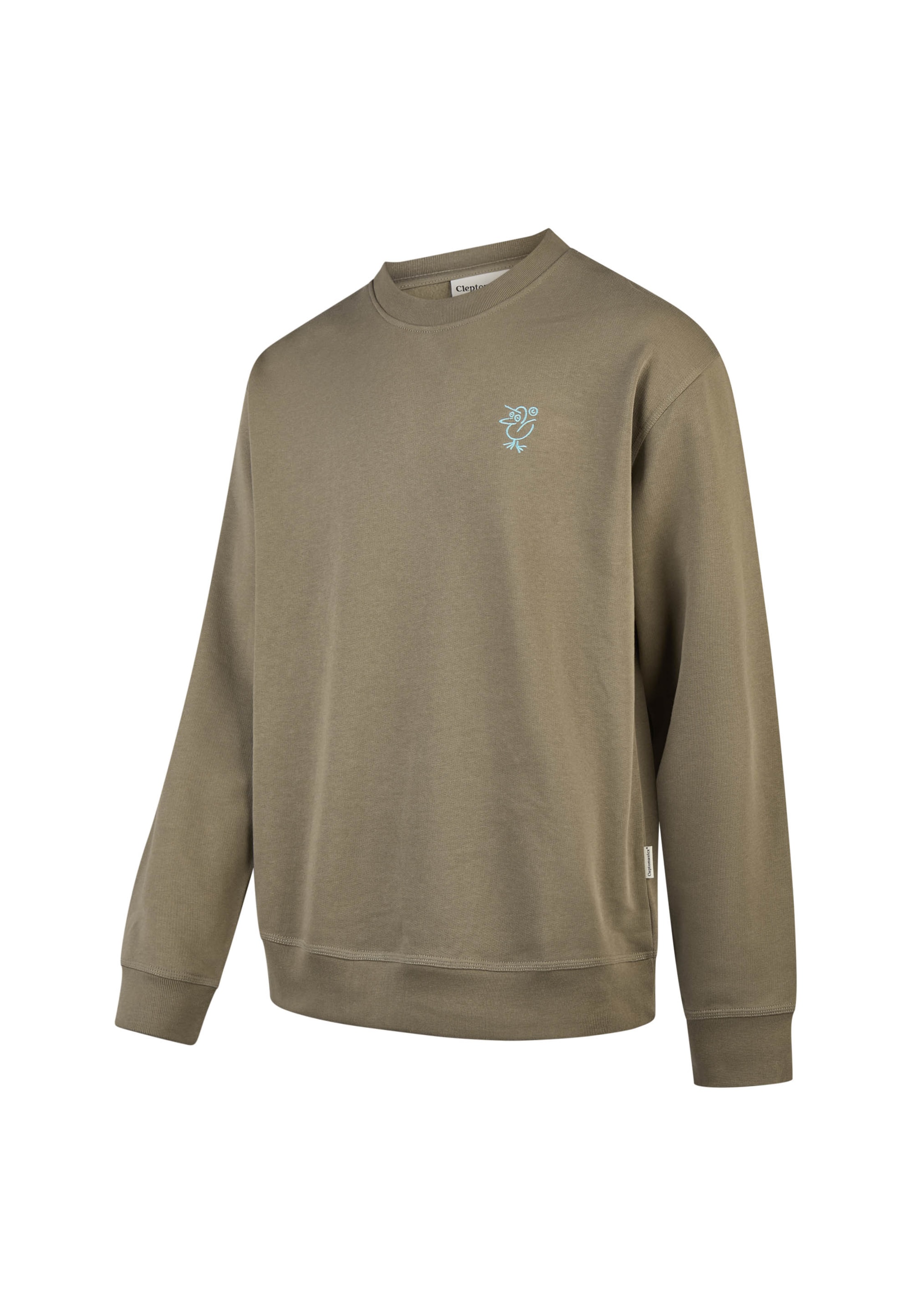 Cleptomanicx Pullover 'Sketch Gull' in Braun