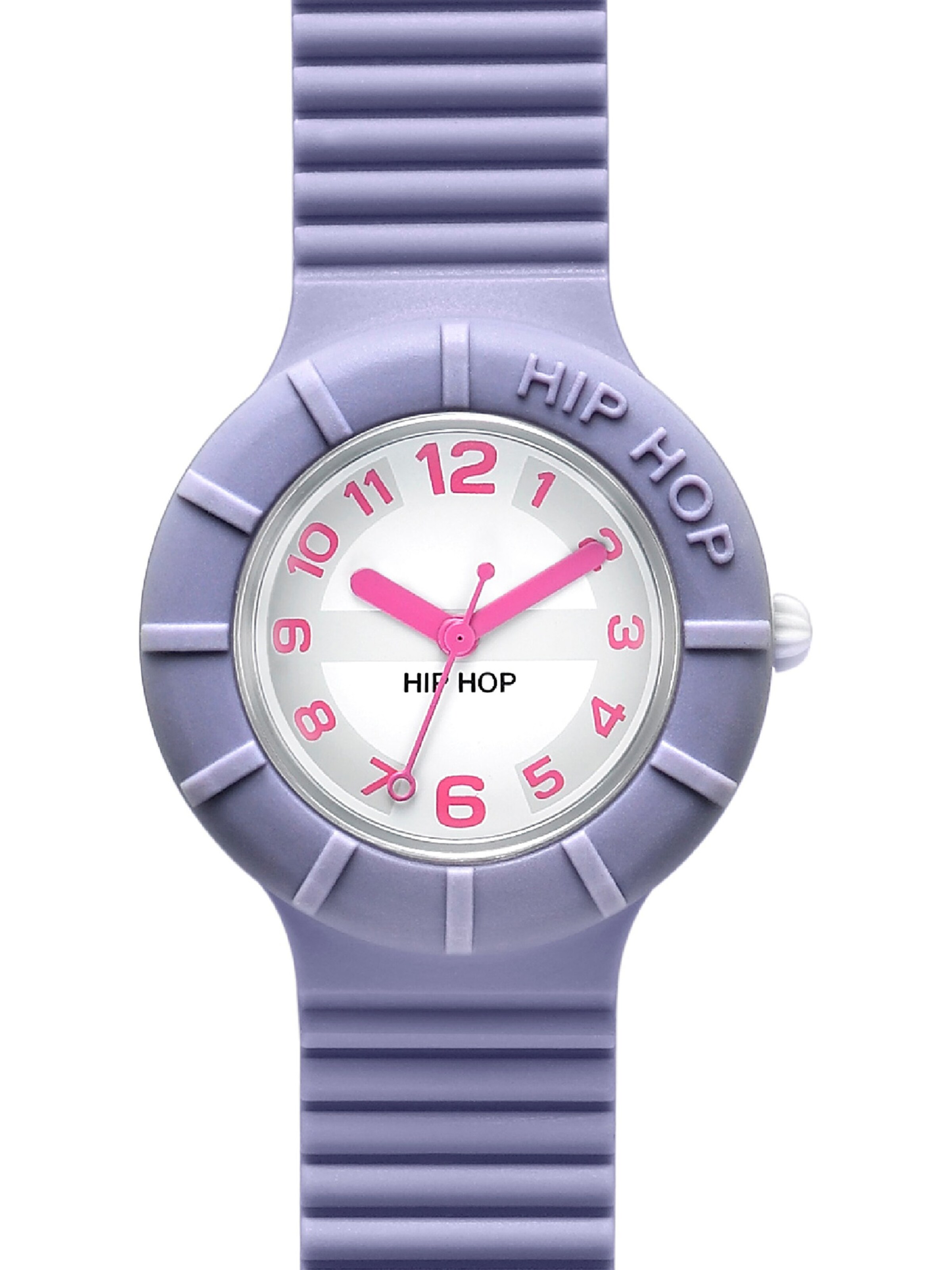 Hip Hop Uhr in Lila: Vorderseite