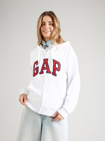 GAP Sweat jacket 'HERITAGE' in White: front