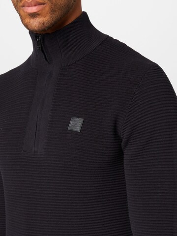 !Solid Pullover in Schwarz