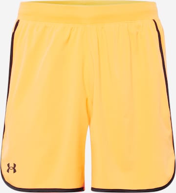 Regular Pantalon de sport UNDER ARMOUR en orange : devant