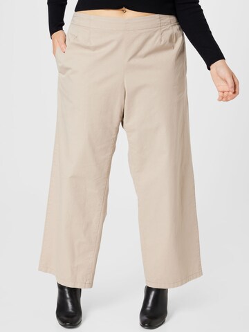 Esprit Curves Wide leg Broek in Grijs: voorkant