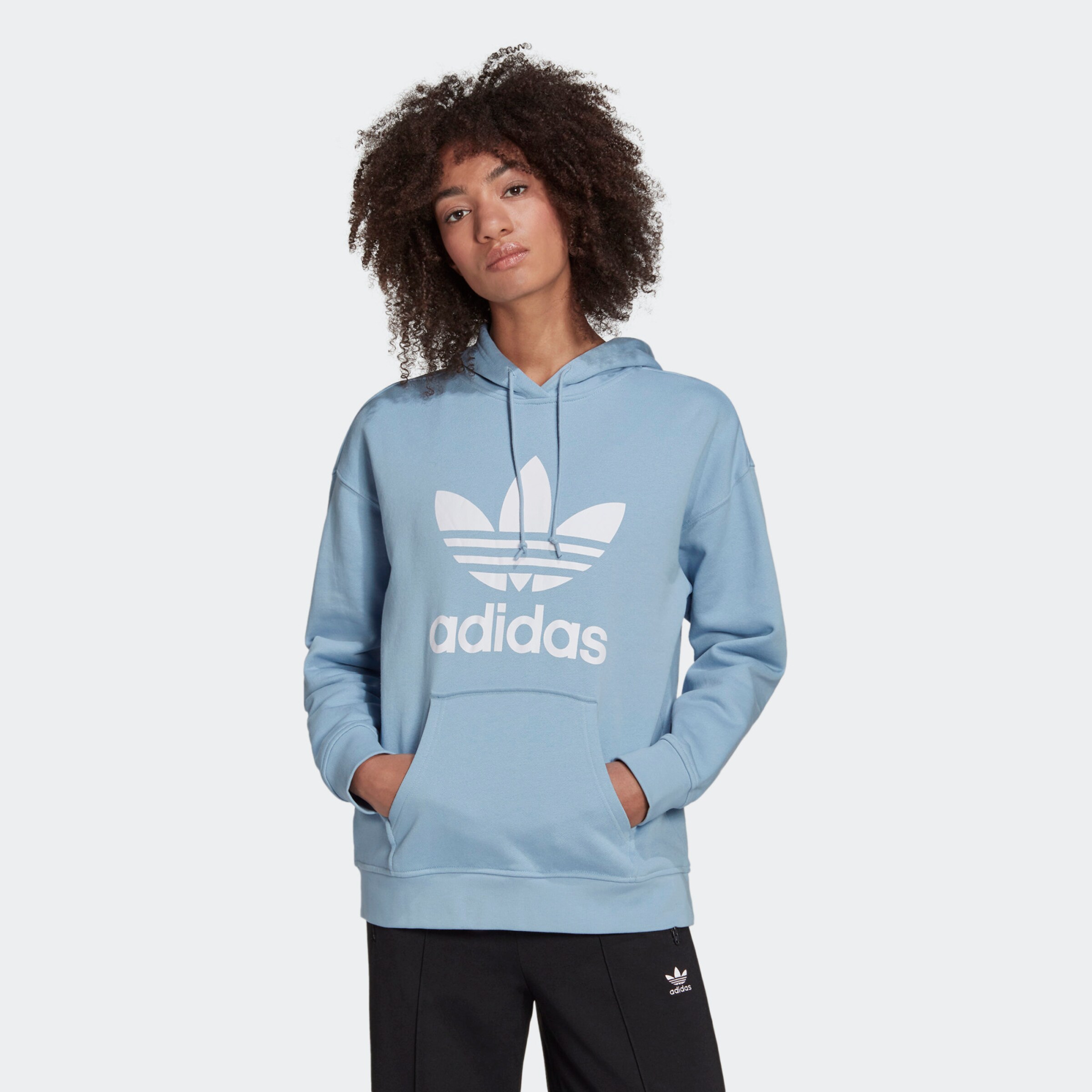 Frauen Sweat ADIDAS ORIGINALS Sweatshirt in Rauchblau - FU00505 Frauen Sweat ADIDAS ORIGINALS Sweatshirt in Rauchblau - FU00505