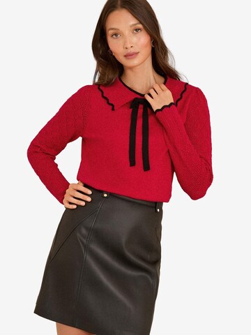 Pull-over love & roses en rouge : devant