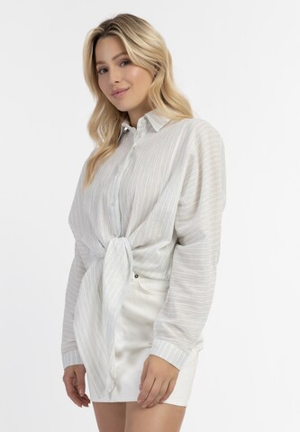 Camicia da donna di DreiMaster Vintage in bianco: frontale