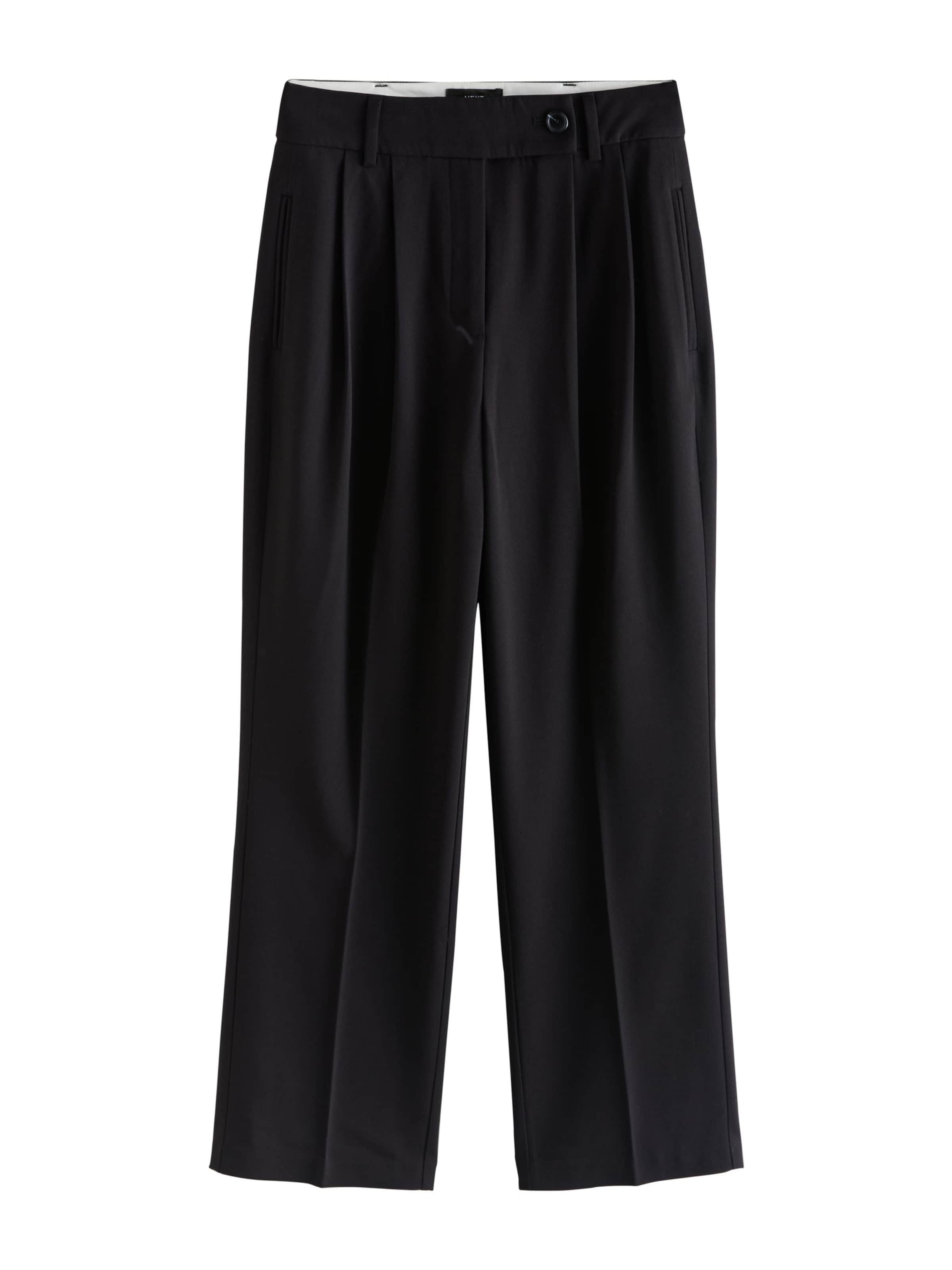 Next Pleat-front trousers in 32/Petite in Black, Item view