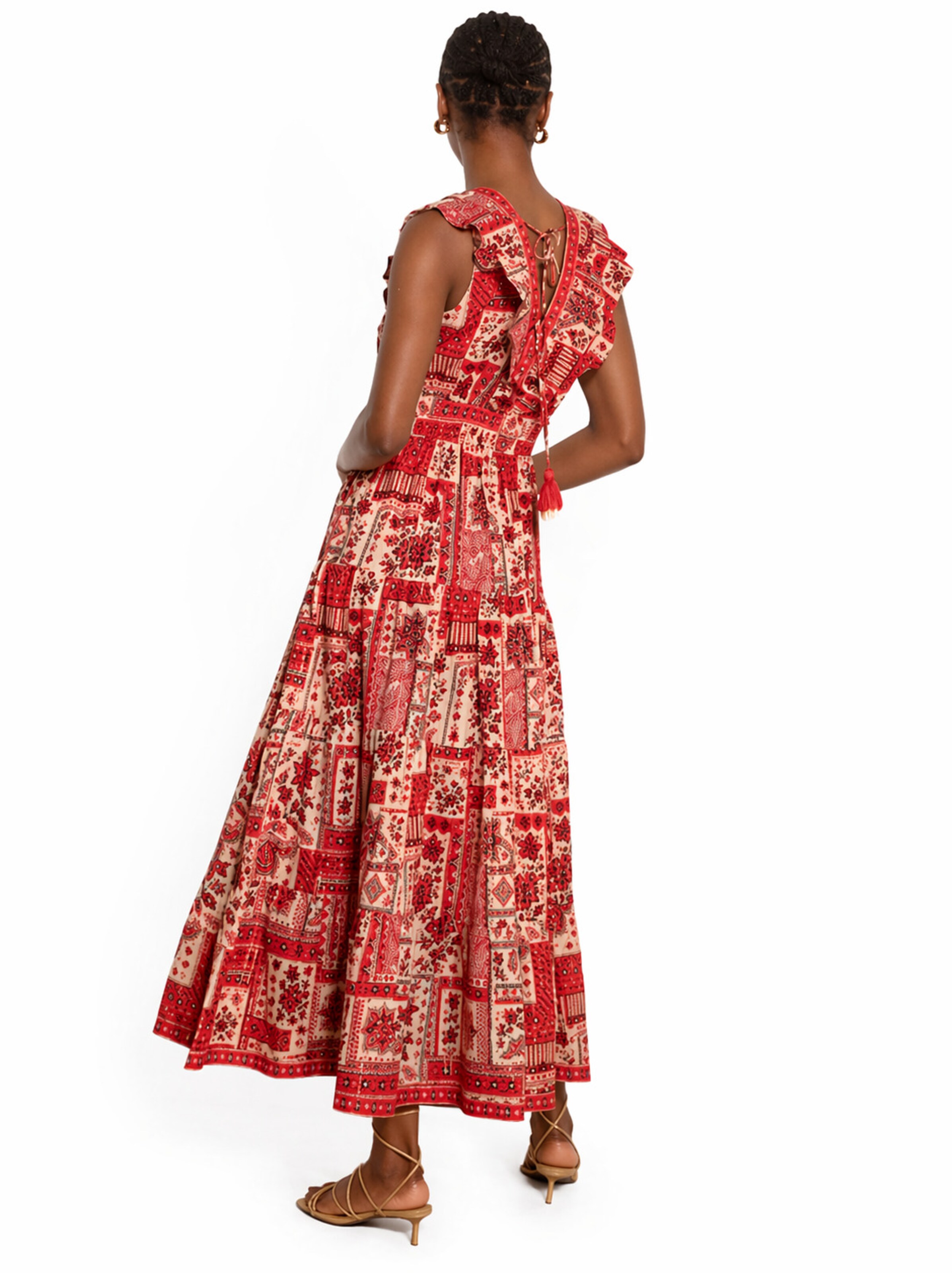 Apricot Dress ' ' in Red