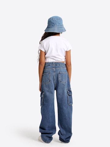 Solang Regular Hose Denim-Cargo-Hose mit Cargotaschen in Blau