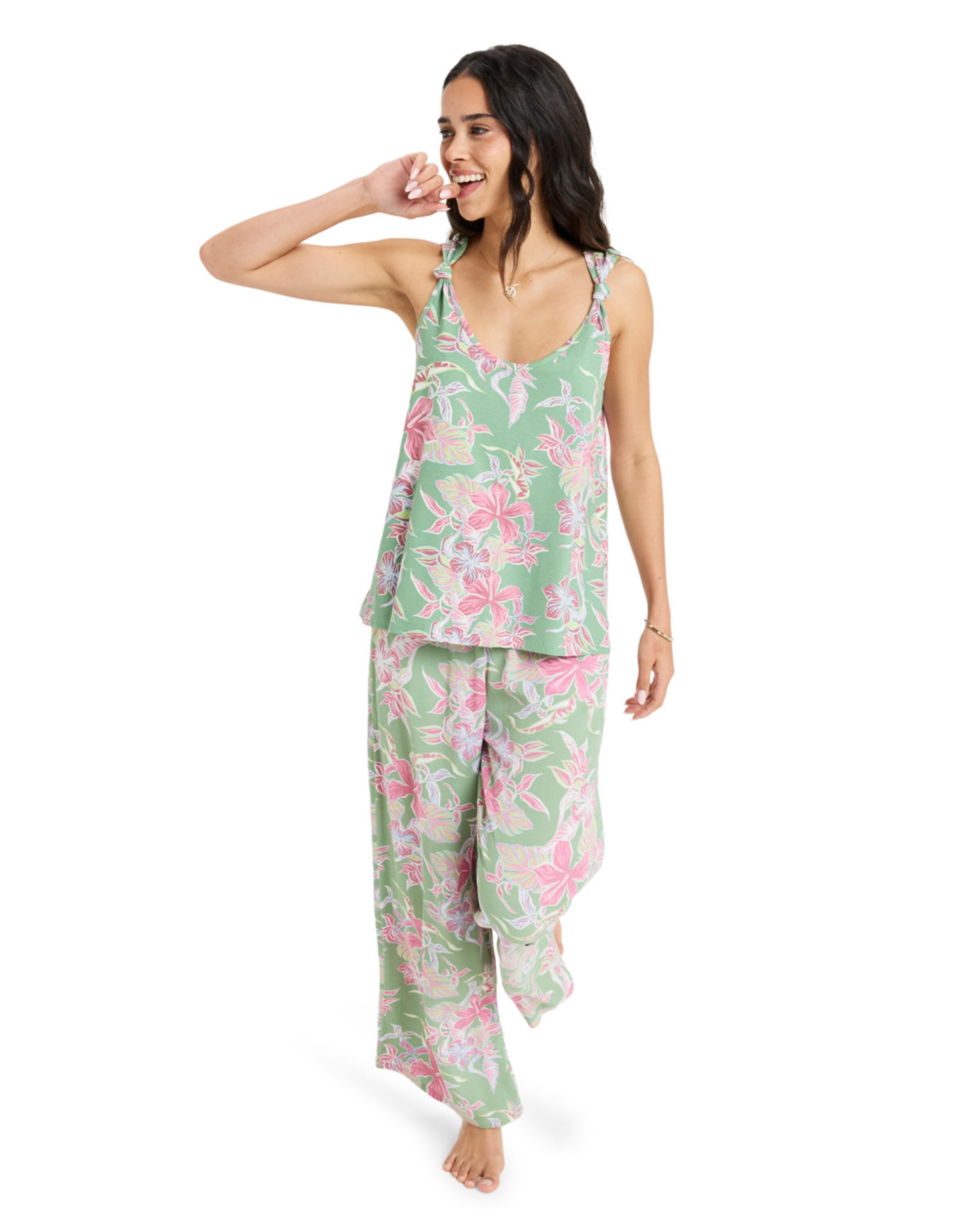 ROXY Top 'Hibiscus Island' in Grün