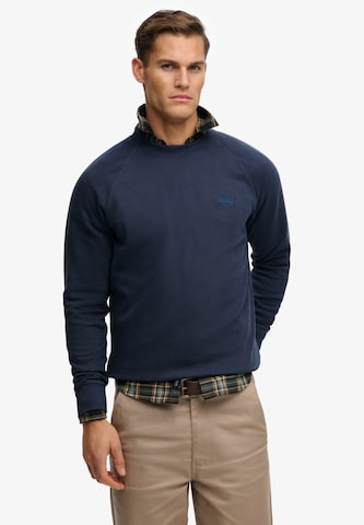Sweat-shirt 'Essential' Superdry en bleu : devant