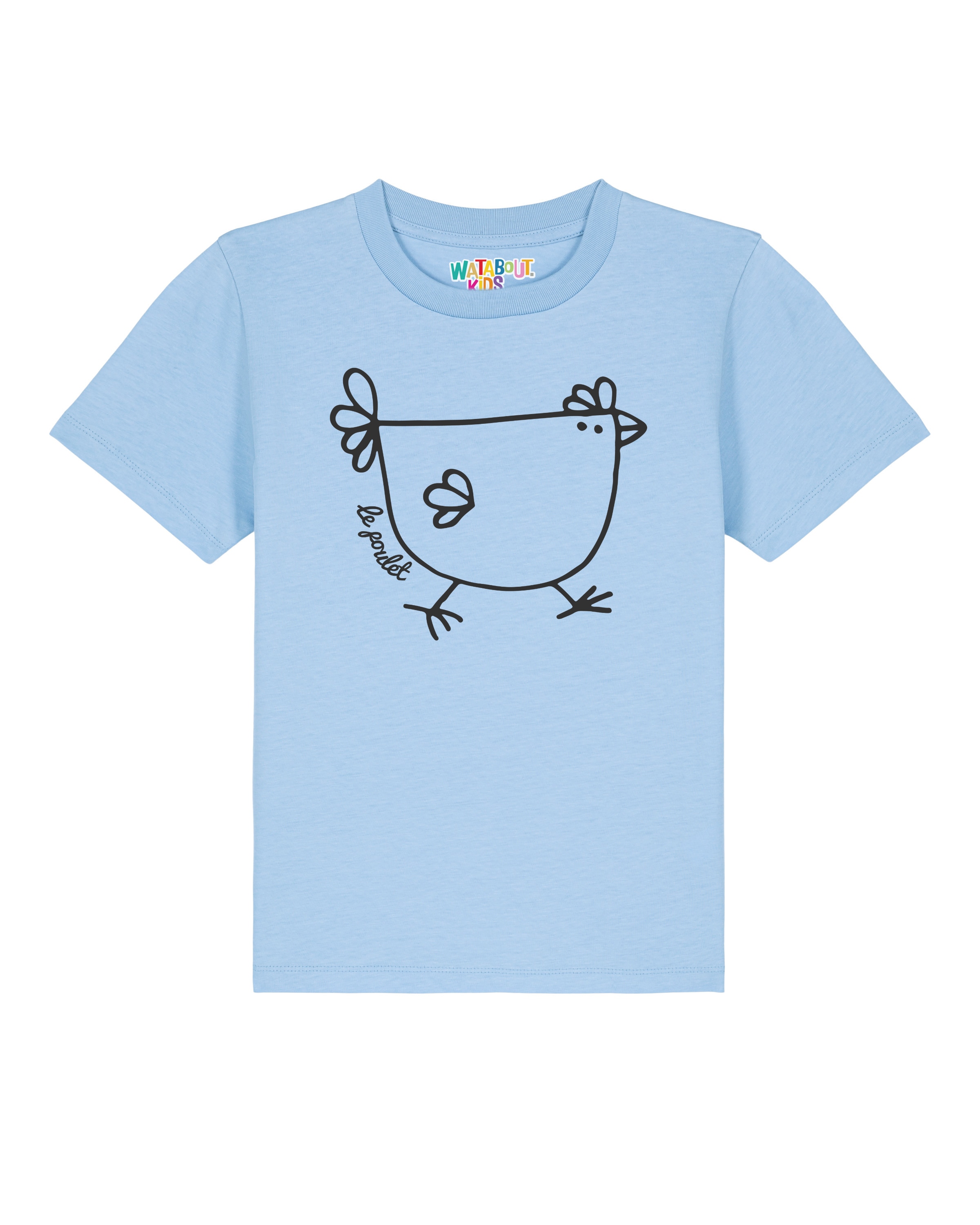 Maglietta 'Le Poulet - Das Huhn' di watabout.kids in blu: frontale