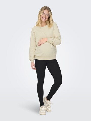 Only Maternity Sweatshirt 'OLMAGathe' in Yellow