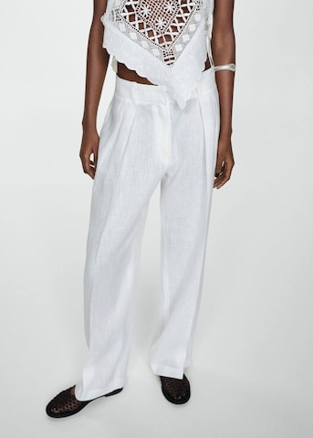 MANGO Wide leg Pants 'Chiara' in White: front