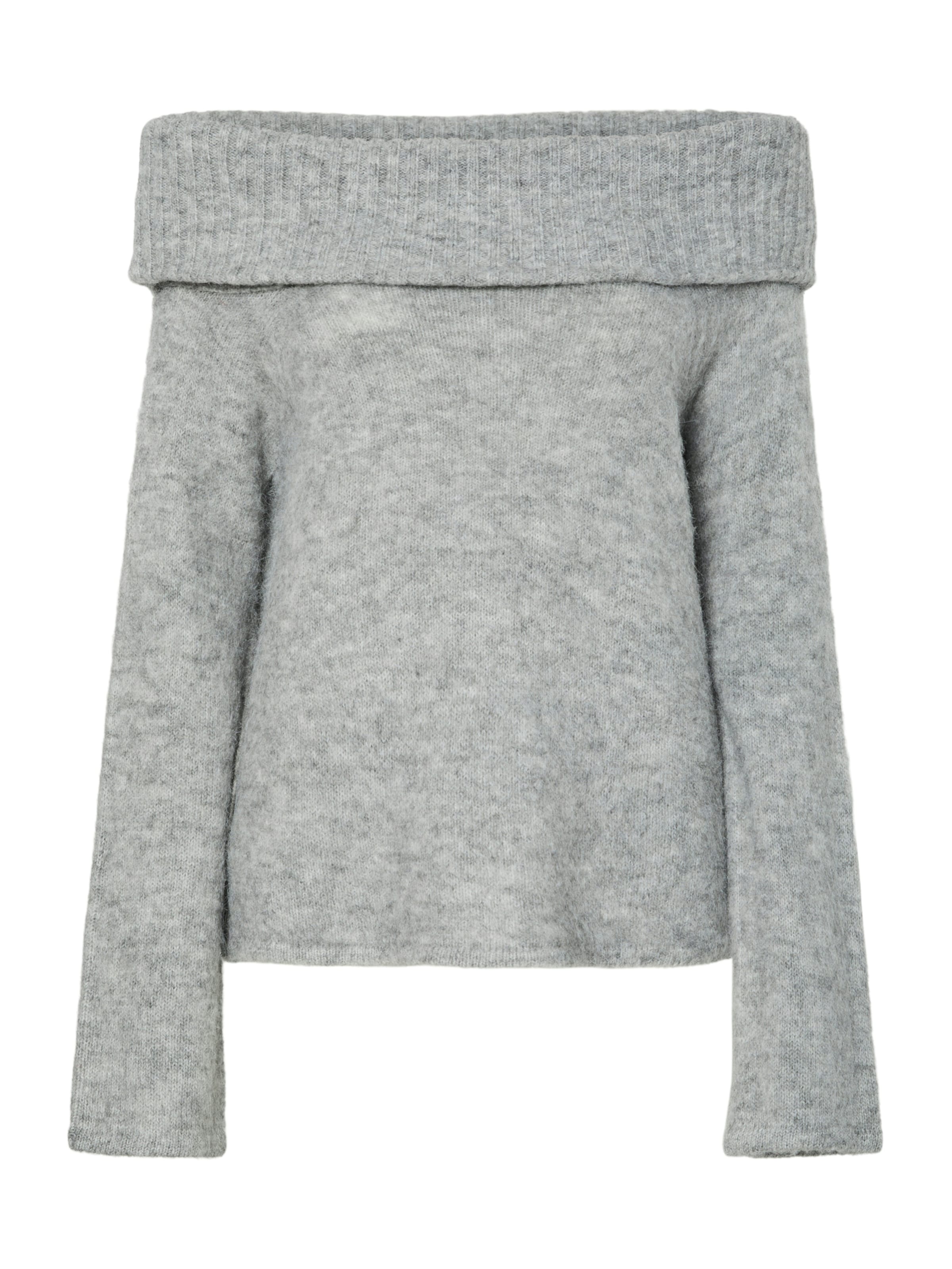 PIECES Sweater 'PCPAM' in Grey: front