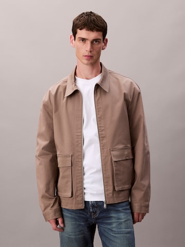 Calvin Klein Jeans Tussenjas in Grijs: voorkant