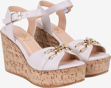 Desa Teenslipper 'Keilsandalen' in Beige: voorkant