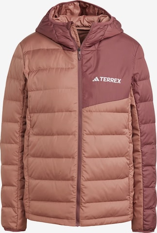 ADIDAS TERREX Outdoor Jacket 'Multi Light Down Hooded' in Pink: front