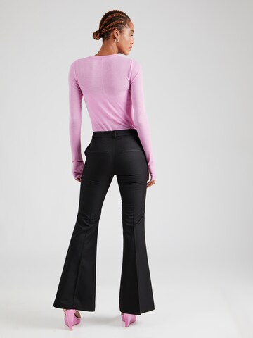 évasé Pantalon à plis Monki en noir