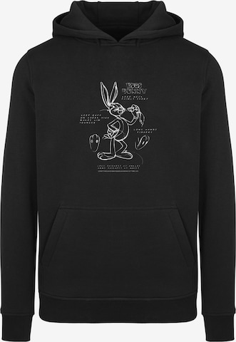 F4NT4STIC Pullover 'Looney Tunes Bugs Bunny Drawing Instruction' in Schwarz: predná strana