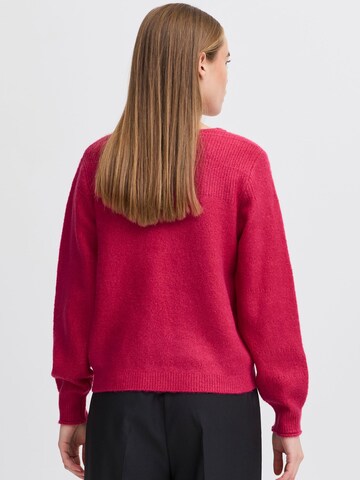 ICHI Knit cardigan ' IHBANISE CA ' in Pink